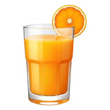 Orange juice in glas sticker