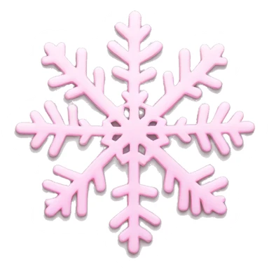 Cute light pink snowflake  sticker