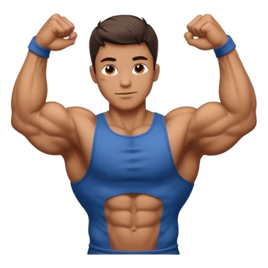 muscular boy with veiny hands arms and biceps sticker