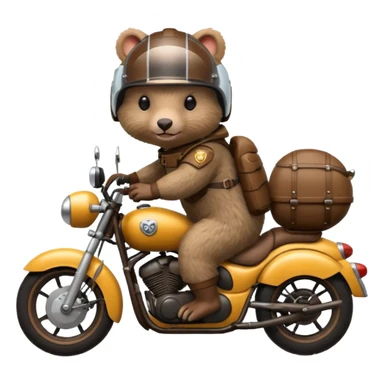 Wombat riding a motorcycle  sticker