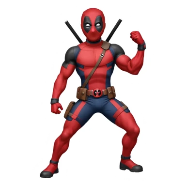 Deadpool with the New England Patriots uniform sticker