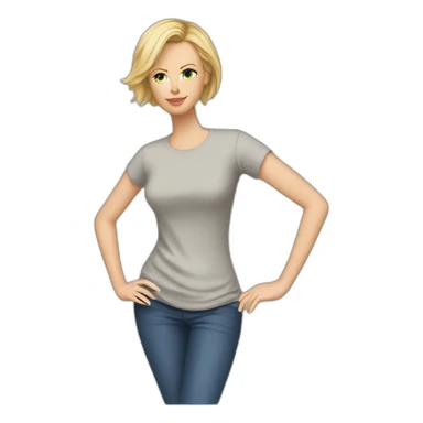 charlize theron wearing t-shirt sticker