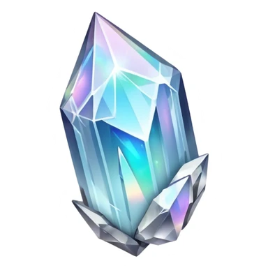 white silver iridescent nebula crystal shard sticker