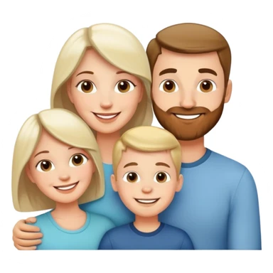happy white family with husband wife and one son smiling together sticker