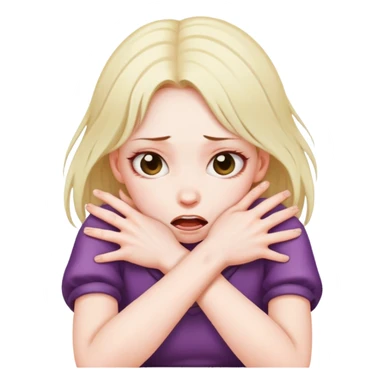 Girl strangling herself with her hands sticker