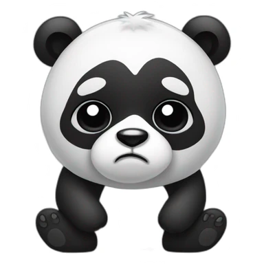 Panda feeling ill sticker