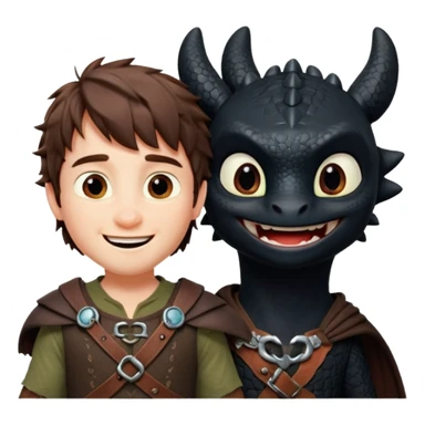 funny toothless+hiccup sticker