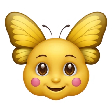 Emoji sourire avec un nœud papillon dans les cheveux sticker