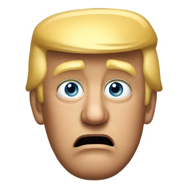 Realistic Donald Trump sad and shocked sticker