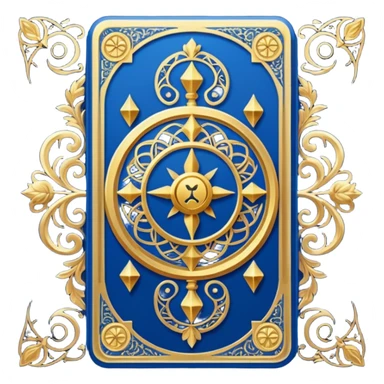 Blue taro card sticker