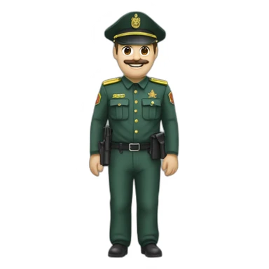 Guardia civil saludando sticker