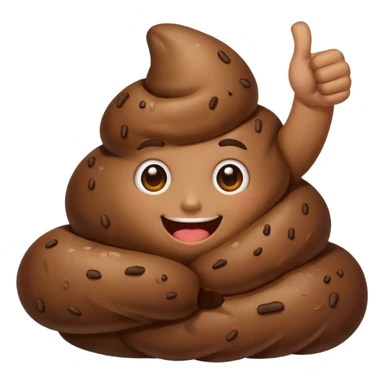 Poop thumbs up sticker
