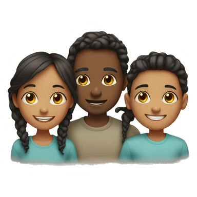 3 Sister & 3 brothers smiling sticker