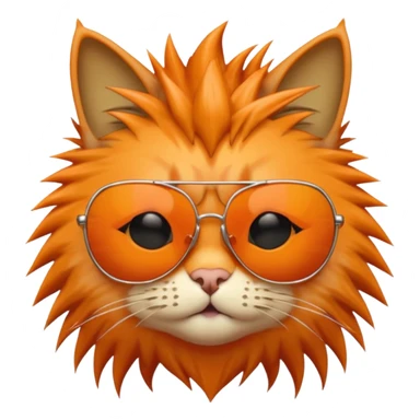 Cat with sunglasses and spiked hair sticker