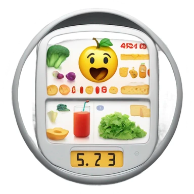 📊 Calorie Tracker – A digital screen showing calorie count. sticker