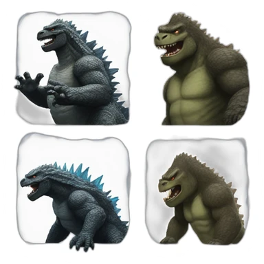 Godzilla vs Kingkong sticker