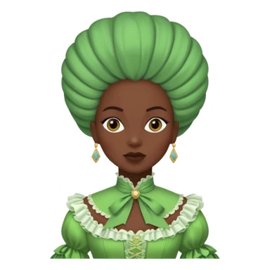 marie Antoinette green fashion dark skinned woman sticker