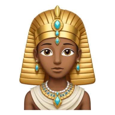 Pharaoh: Bandaged body with golden headdress and jeweled amulet.
 sticker