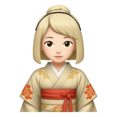 lesbian-scholar-in-the-heian-era wearing Beige sticker