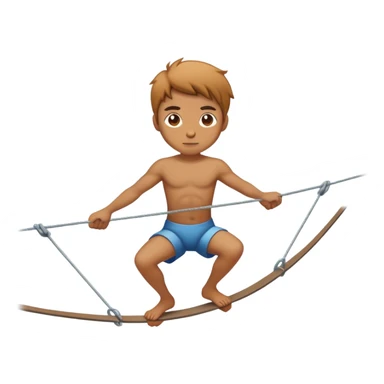 person balancing on tightrope
 sticker