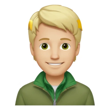 james silent hill a man with blonde hair and green jacket sticker