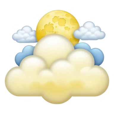 Yellow Moonlight and mini clouds with beautiful finish  sticker