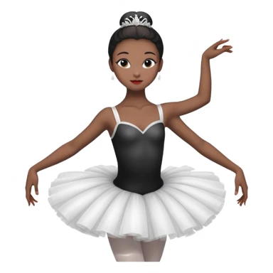 Black swan ballerina emojie sticker