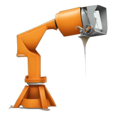 Orange concrete mixer sticker