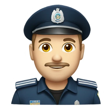 russian police man sticker