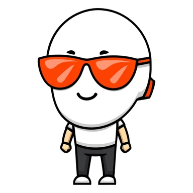 face with sunglasses, fanning itself, feeling hot sticker