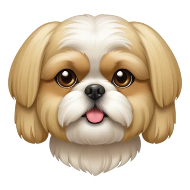 shih tzu dog with blonde fur  sticker