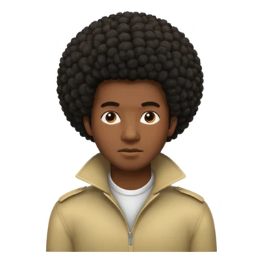 Black guy with Afro hair sticker