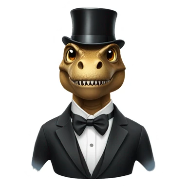 Trex wearing a tuxedo sticker