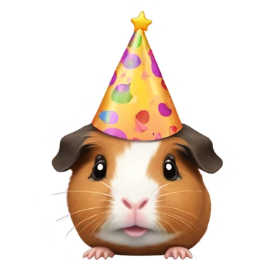 Birthday hat on guinea pig sticker