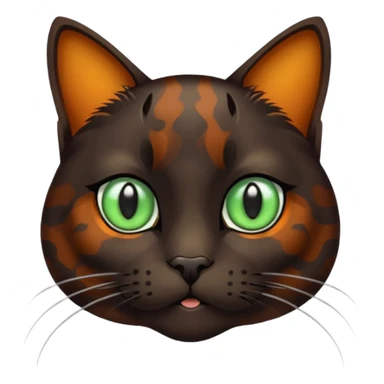 dark tortoiseshell cat pale green eyes sticker