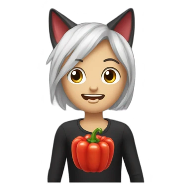 pepper eat black cat sticker