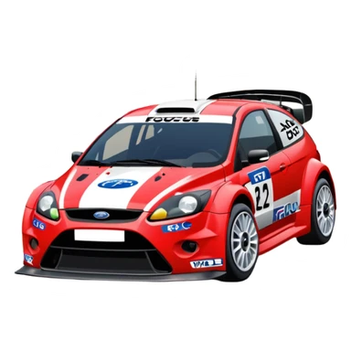 Ford Focus RS WRC best view with some redgrafics sticker