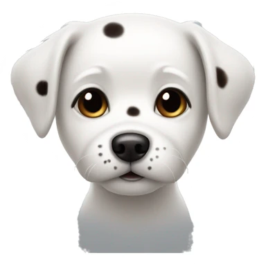 Small white dog whit black and brown spots  sticker
