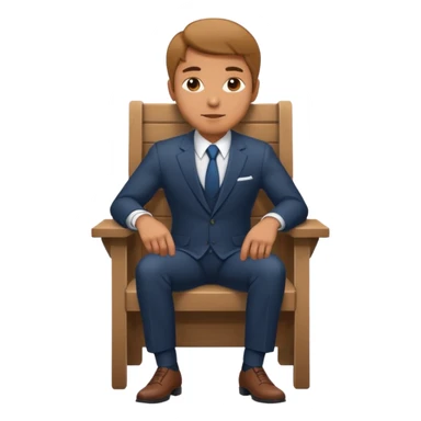 man on chair photosession sticker