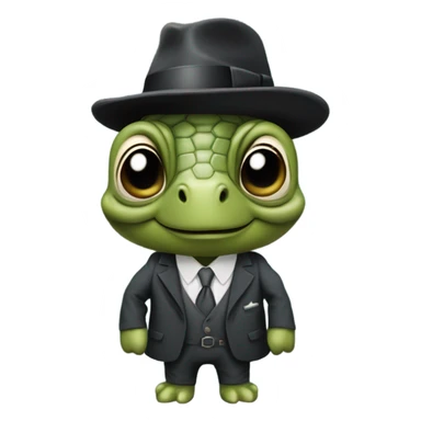 Old gangster turtle with too much cash sticker