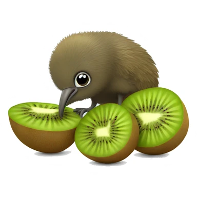 Kiwi Birds Eating Kiwis sticker