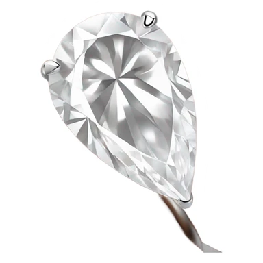 5 carat pear shaped diamond ring on silver  band sticker
