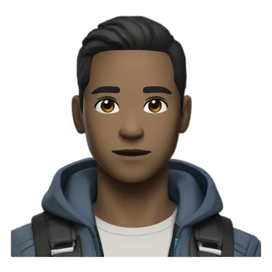 Android Connor from the video game detroit become human sticker