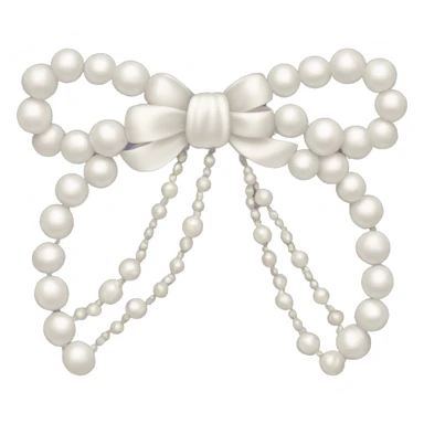 bow made of pearls sticker