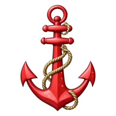 red glitter anchor sticker
