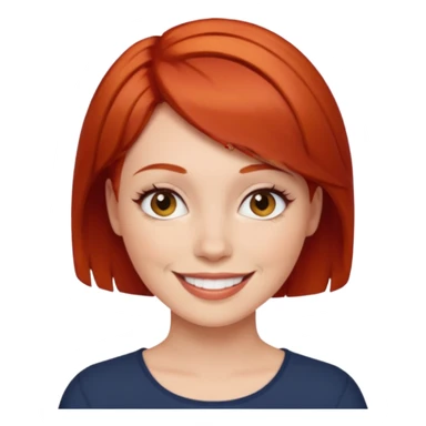 Branca ruiva cabelo curto sticker