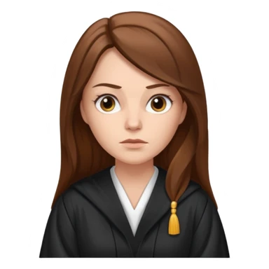 white-women-with-long-brown-hair-lawyer-in-lawyer’s-robe. sticker