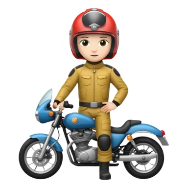 motorcycle human with helmet full body sticker