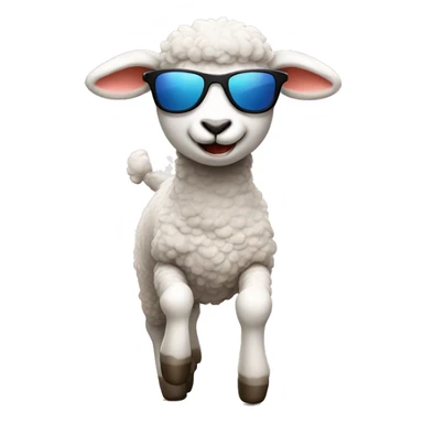 Lamb wearing sunglasses dancing sticker
