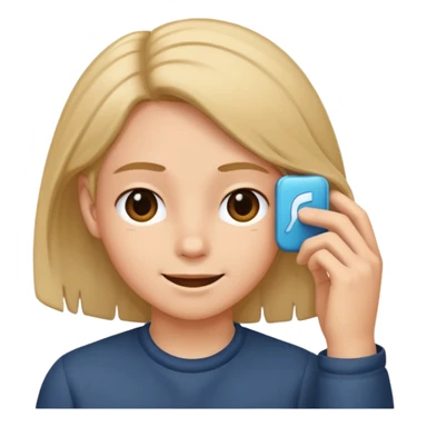 Tucking hair behind ear smirking sticker